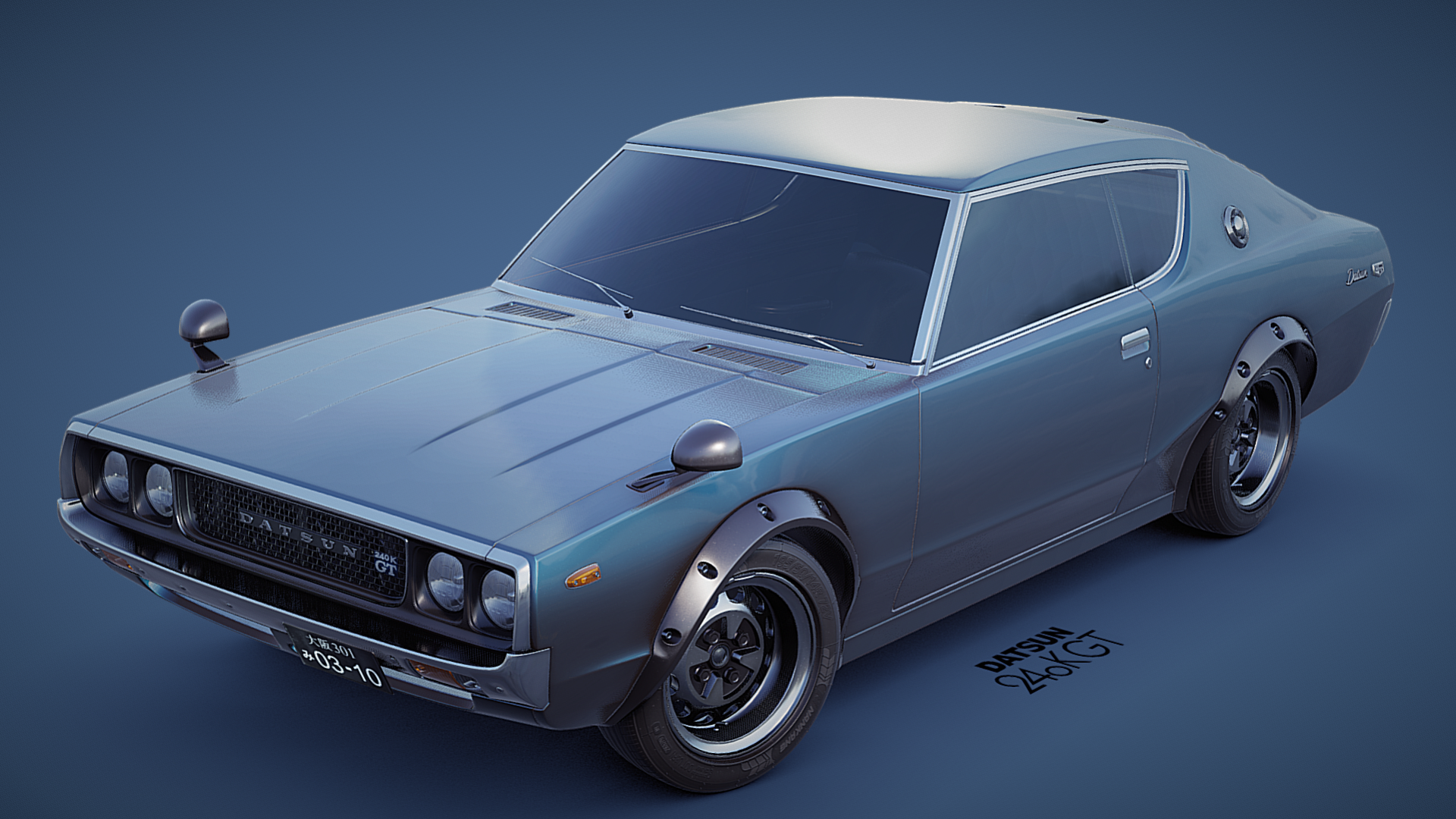 Datsun 240K GT (Skyline C110) 1972, modellino da collezione